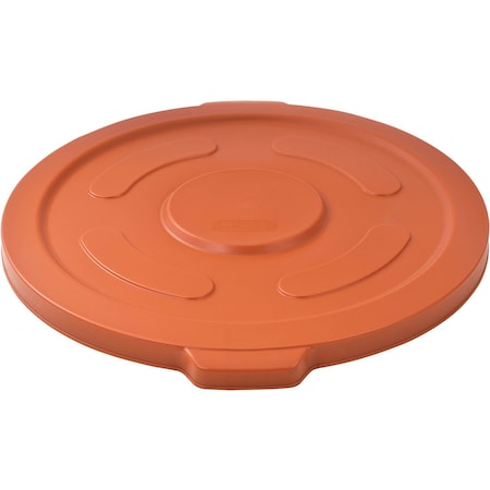 Global Industrial Flat Lid, Orange, Plastic, 22.75 in W/Dia 240465OR